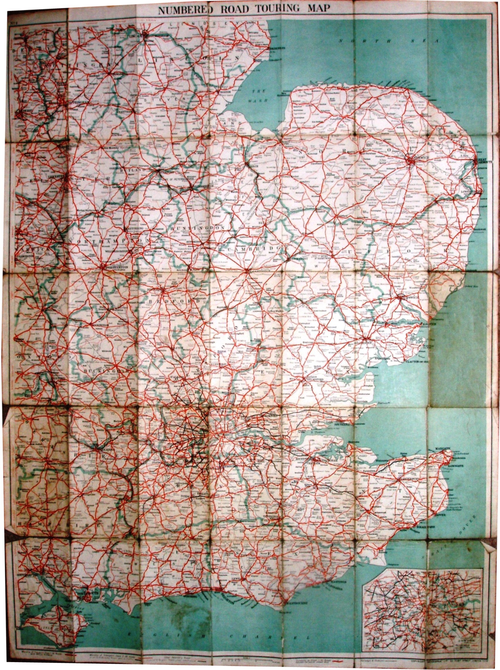 Geographia South Eastern Counties Map, 1936